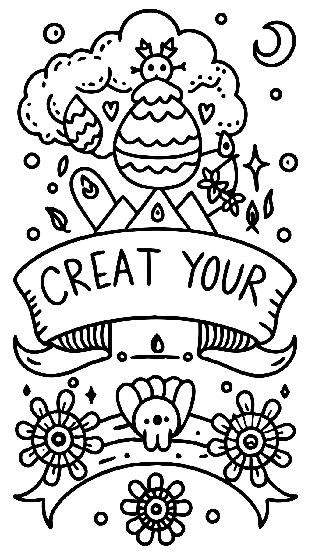 create your own coloring page word